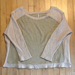 Free People Women's Two Tone Tan Sweater